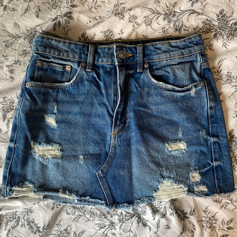 Denim mini skirt